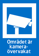 Området är kameraövervakad