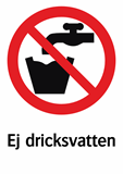 Ej dricksvatten