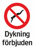 Dykning förbjuden