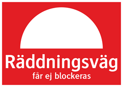 Räddningsväg får ej blockeras