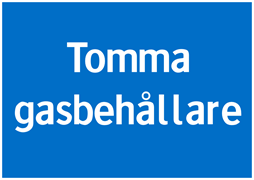 Tomma gasbehållare