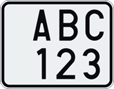 Registreringsskylt 2002-2013 122x96mm