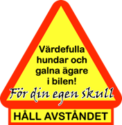 Håll avståndet hundar i bilen