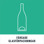 Märkning färgade glasförpackningar